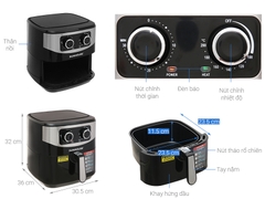 Nồi chiên không dầu Sunhouse SHD4062 6 lít