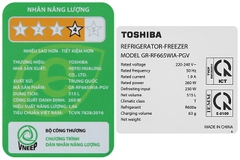 Tủ lạnh Toshiba Inverter 515 lít GR-RF665WIA-PGV(22)-XK