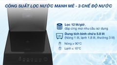 Máy lọc nước RO nóng nguội lạnh Toshiba TWP-W2398SVN(M) 10 lõi – Công nghệ RO Plus, đèn UV diệt khuẩn, tạo nước kiềm