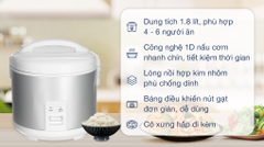 Nồi cơm điện Panasonic 1.8 lít SR-MVN18LRAX