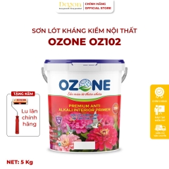 Sơn lót kháng kiềm nội thất cao cấp 5kg[OZ105]| Định mức 30-35m2/lớp |HIỆU ỨNG DE'GON