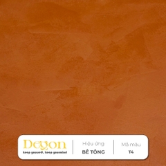 Sơn hiệu ứng bê tông tone màu  Đỏ Hồng [4,5kg] |- Định mức 8-10m2 |HIỆU ỨNG DE'GON