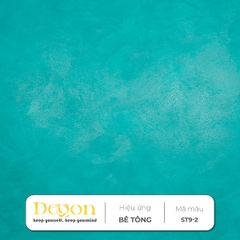 Sản phẩm: Sơn hiệu ứng bê tông tone Xanh  [1,5kg]|Định mức 2-3m2| HIỆU ỨNG DE'GON