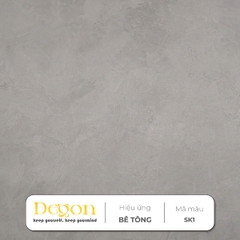 Sơn hiệu ứng bê tông tone Ghi Xám  [1,5kg]|Định mức 2-3m2| HIỆU ỨNG DE'GON