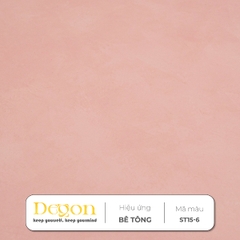 Sơn hiệu ứng bê tông tone màu  Đỏ Hồng [4,5kg] |- Định mức 8-10m2 |HIỆU ỨNG DE'GON