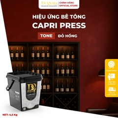 Sơn hiệu ứng bê tông tone màu  Đỏ Hồng [4,5kg] |- Định mức 8-10m2 |HIỆU ỨNG DE'GON
