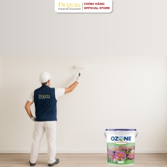 Sơn tường nội thất cao cấp bề mặt mịn, đẹp  - 1kg[OZ201]| - Định mức 10m2/lớp |HIỆU ỨNG DE'GON