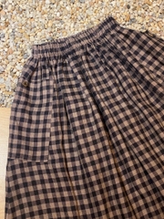 BROWN GINGHAM SKIRT