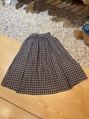 BROWN GINGHAM SKIRT