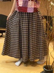 BROWN GINGHAM SKIRT