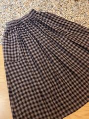 BROWN GINGHAM SKIRT