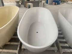 Bồn tắm đá mài terrazzo hình oval trứng - BTMT-0018