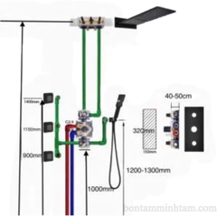 Sen âm tường đồng mạ crom cao cấp MT-SAT14