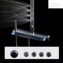 Sen cây đồng mạ massage nhấn màu ghi cao cấp MT-SG01