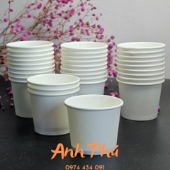 2.000 Ly giấy Thùy Linh màu trắng 2.5OZ , Cốc giấy dùng 1 lần 50pcs / 1 túi. Bán buôn