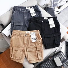 QUẦN SHORT KAKI CARGO WASHED