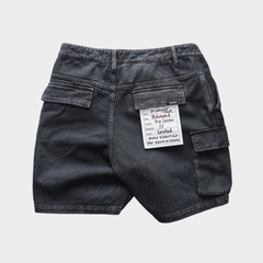 Quần Short Denim Cargo Form Relaxed