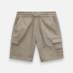QUẦN SHORT KAKI CARGO ELASTIC WAIST