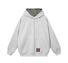 Hoodie Zip Louis Vuitton Monogram V3 ( Gold )
