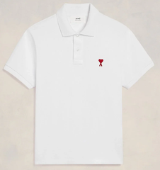 Polo AMI Paris De Coeur - Trắng