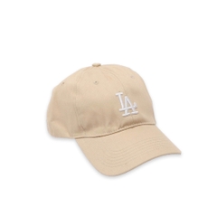 Nón lưỡi Trai MLB Màu Kem Logo - LA