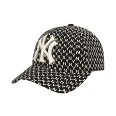 Nón lưỡi Trai MLB Monogram Đen Logo - NY