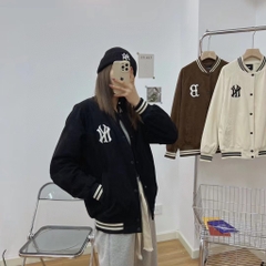 Bomber MLB Vải Nhung Gân Full 3 Màu Siêu Hot