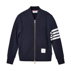 Bomber  Zip Thom brown Vải Chân Cua Cotton - 3 màu