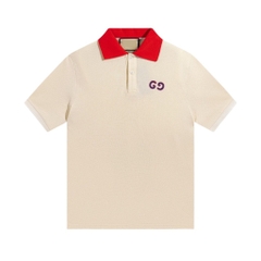 Polo GC gucci Basic Phối Cổ Đỏ  Thêu logo ngực