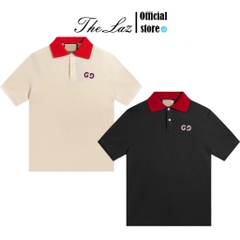 Polo GC gucci Basic Phối Cổ Đỏ  Thêu logo ngực