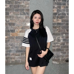 Áo thun Thom Brown Tay Phối 4 Sọc Nhiều Màu
