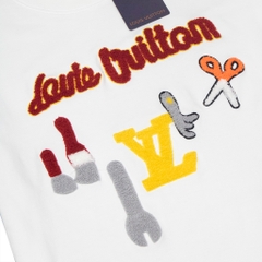 Áo Thun LV Louis Vuitton Thêu Cờ Lê, Kéo Logo Xù