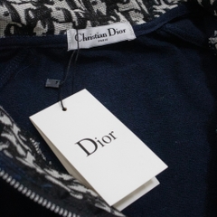 Hoodie Zip Dior Mũ Thêu Monogram