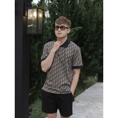 Polo Dior Monogram Cổ Xanh