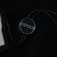 Polo GC Gucci Button Gold Black Edition