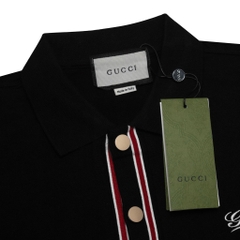 Polo GC Gucci Button Gold Black Edition