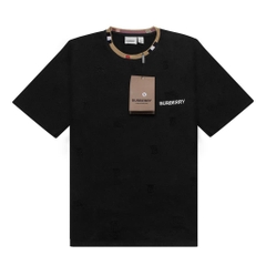 Áo Thun BBR Burberry Cổ Sọc Thêu Chữ BBR
