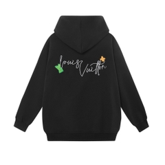 Hoodie Zip LV Louis Vuitton Thêu Hoa