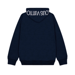 Hoodie Zip LV Louis Vuitton Nón Thêu Logo Túi