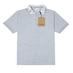Polo Burberry Intasia Chữ Viền Cổ V1