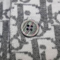Polo Dior Monogram G-Collar Xám Logo Kim Loại