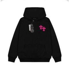 Hoodie Chrome Hearts Thêu Da Hồng (Nỉ Lông Cáo)