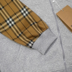 Hoodie Zip BBR Burberry In Nón Phối Tay Caro