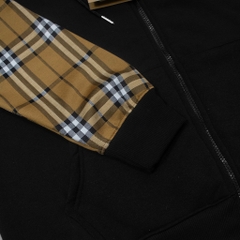 Hoodie Zip BBR Burberry In Nón Phối Tay Caro