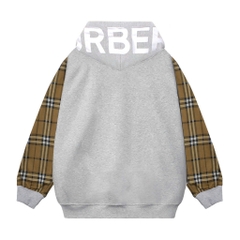 Hoodie Zip BBR Burberry In Nón Phối Tay Caro