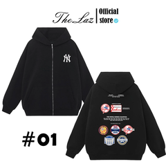 Hoodie MLB NY Có Zip Tổng Hợp Nhiều Mẫu