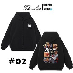 Hoodie MLB NY Có Zip Tổng Hợp Nhiều Mẫu