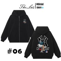 Hoodie MLB NY Có Zip Tổng Hợp Nhiều Mẫu
