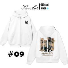 Hoodie MLB NY Có Zip Tổng Hợp Nhiều Mẫu