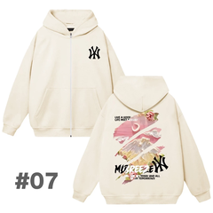 Hoodie MLB NY Có Zip Tổng Hợp Nhiều Mẫu